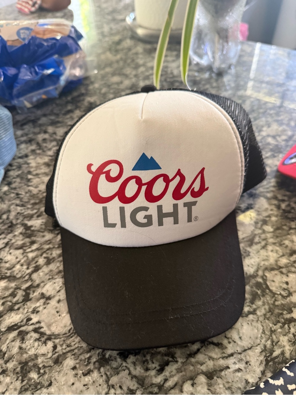 Coors Light Black & White Trucker Adjustable Mesh Hat